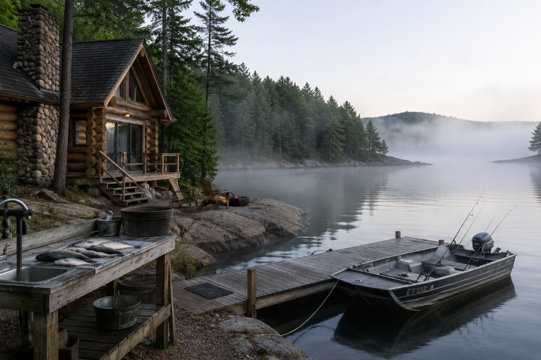 Waterfront inn and charter docks on Picton Bay